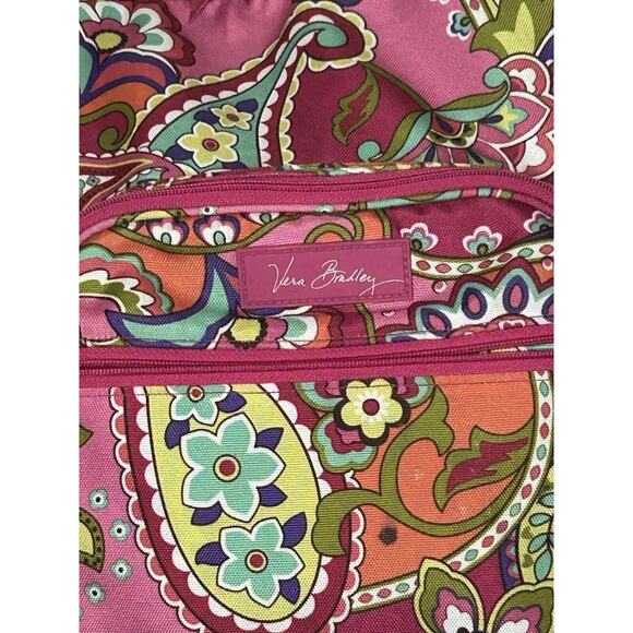 Vera Bradley Lighten Up Large Backpack Swirls Paisley Pink Orange - Picture 11 of 13